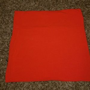 Burnt orange pencil skirt